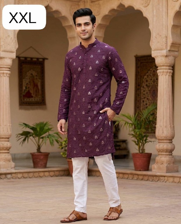 TEXTILEDEAL PRESENT READYMADE COTTON PAPER MIRROR WORK KURTA SET FOR MEN ONLINE