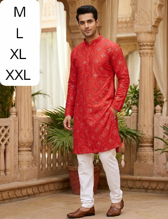 TEXTILEDEAL PRESENT READYMADE COTTON PAPER MIRROR WORK KURTA SET FOR MEN ONLINE