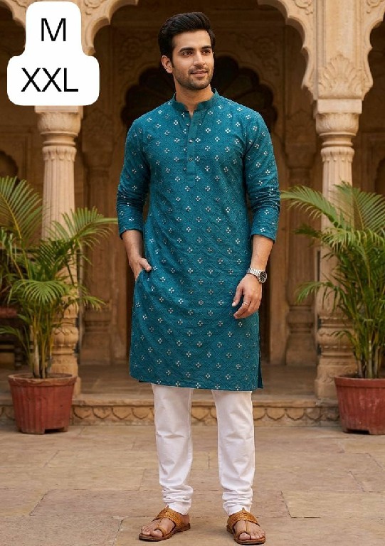 TEXTILEDEAL PRESENT READYMADE COTTON PAPER MIRROR WORK KURTA SET FOR MEN ONLINE