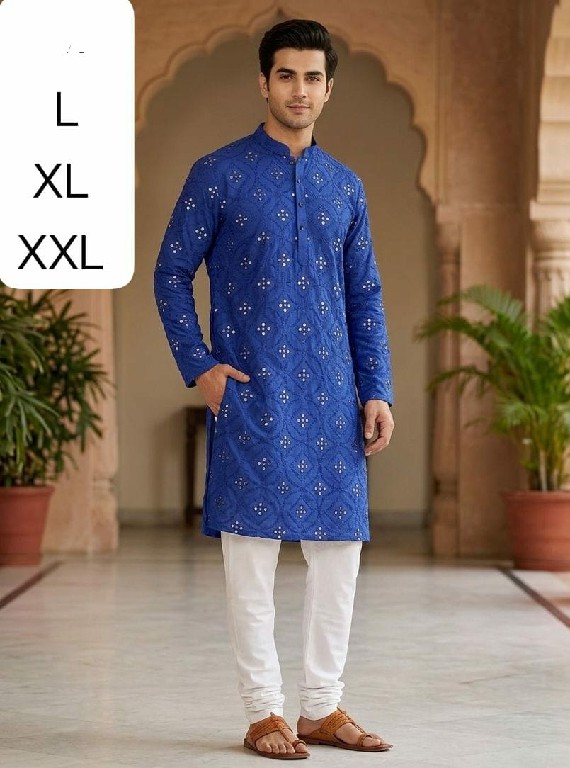 TEXTILEDEAL PRESENT READYMADE COTTON PAPER MIRROR WORK KURTA SET FOR MEN ONLINE