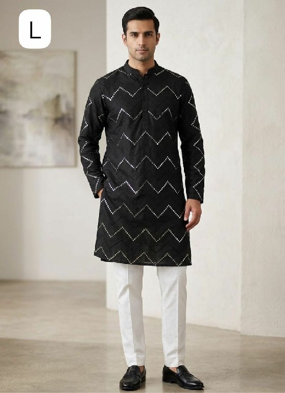 TEXTILEDEAL PRESENT READYMADE COTTON PAPER MIRROR WORK KURTA SET FOR MEN ONLINE