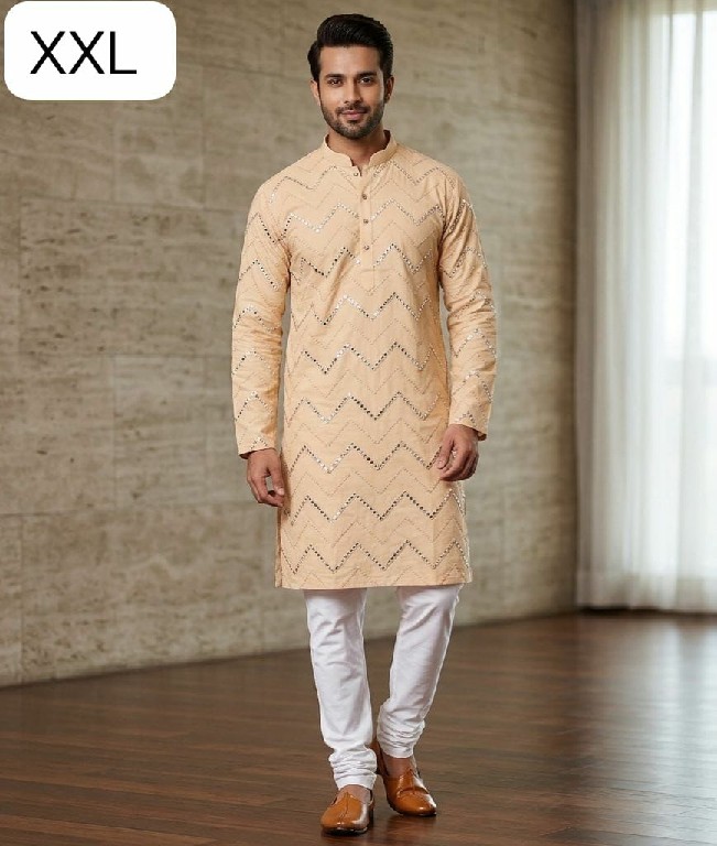 TEXTILEDEAL PRESENT READYMADE COTTON PAPER MIRROR WORK KURTA SET FOR MEN ONLINE