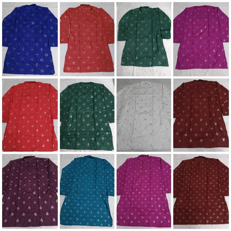 TEXTILEDEAL PRESENT READYMADE COTTON PAPER MIRROR WORK KURTA SET FOR MEN ONLINE