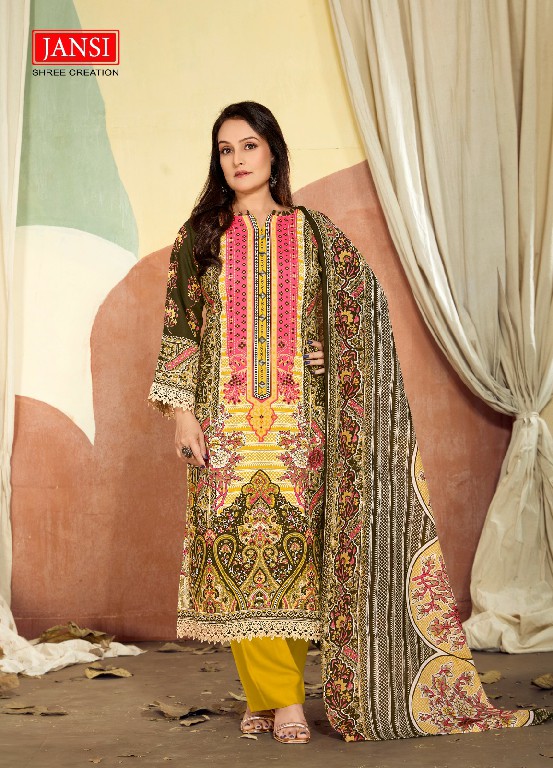 JANSI FARAAH VOL 1 WHOLESALE READYMADE SOFT COTTON PRINTED CASUAL WEAR 3 PCS SUITS ONLINE