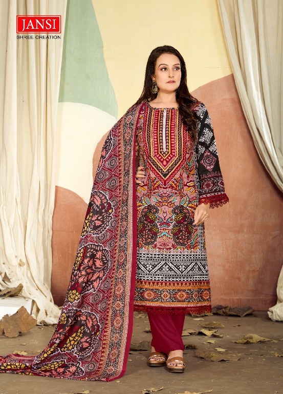 JANSI FARAAH VOL 1 WHOLESALE READYMADE SOFT COTTON PRINTED CASUAL WEAR 3 PCS SUITS ONLINE