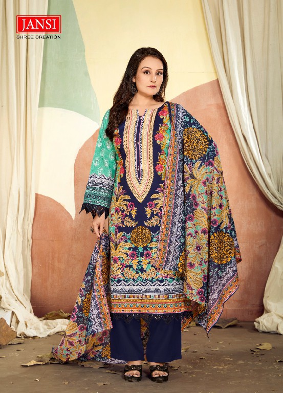 JANSI FARAAH VOL 1 WHOLESALE READYMADE SOFT COTTON PRINTED CASUAL WEAR 3 PCS SUITS ONLINE