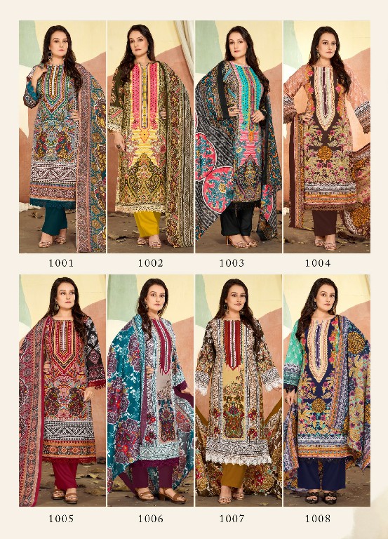 JANSI FARAAH VOL 1 WHOLESALE READYMADE SOFT COTTON PRINTED CASUAL WEAR 3 PCS SUITS ONLINE