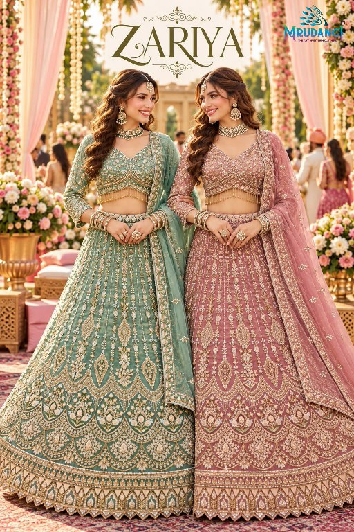 MRUDANGI ZARIYA WHOLESALE READYMADE REAL SALSA FULL HEAVY BEADS WORK LEHENGA CHOLI FOR EVERY OCCASION EXPORTER