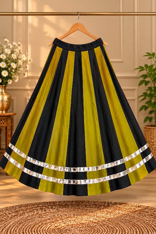 TEXTILEDEAL PRESENT READYMADE ROMAN SILK NAVRATRI SPECIAL SKIRT FOR WOMEN ONLINE