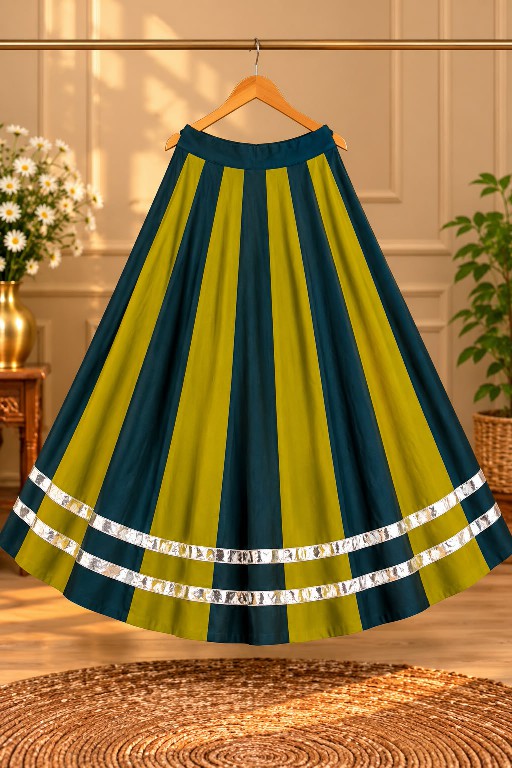 TEXTILEDEAL PRESENT READYMADE ROMAN SILK NAVRATRI SPECIAL SKIRT FOR WOMEN ONLINE