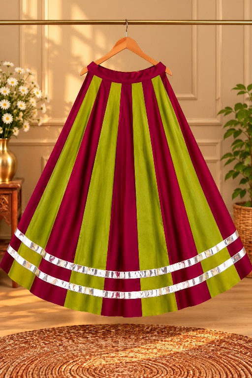 TEXTILEDEAL PRESENT READYMADE ROMAN SILK NAVRATRI SPECIAL SKIRT FOR WOMEN ONLINE