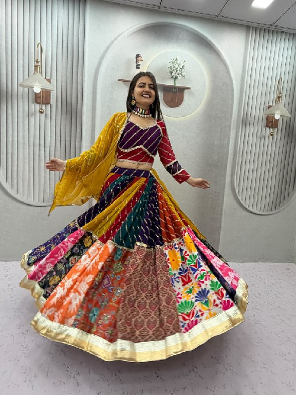 TAPI CREATION D.NO 347 WHOLESALE READYMADE FOX GEORGETTE NAVRATRI VINTAGE CHANIYA CHOLI FOR EXPORT
