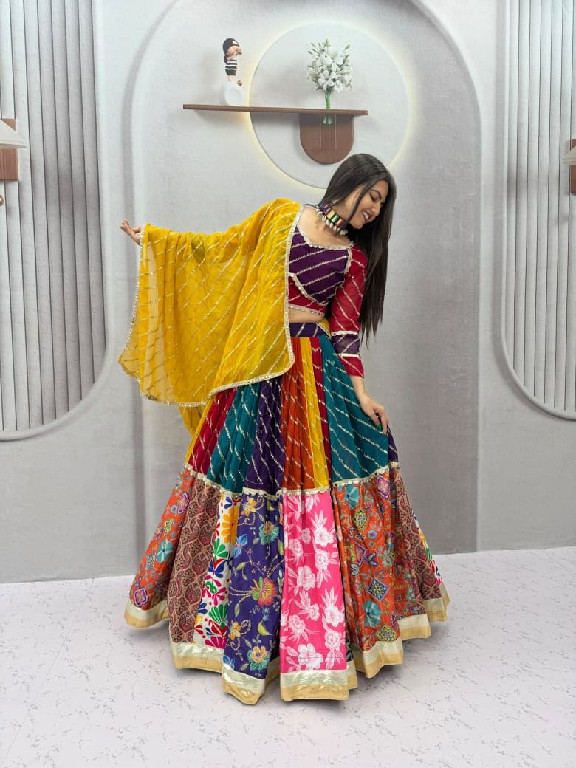 TAPI CREATION D.NO 347 WHOLESALE READYMADE FOX GEORGETTE NAVRATRI VINTAGE CHANIYA CHOLI FOR EXPORT