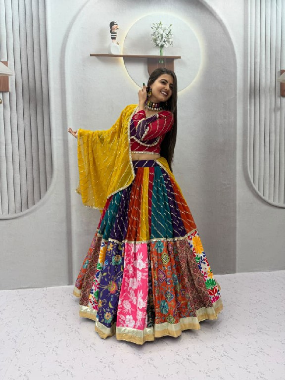 TAPI CREATION D.NO 347 WHOLESALE READYMADE FOX GEORGETTE NAVRATRI VINTAGE CHANIYA CHOLI FOR EXPORT