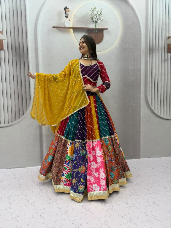 TAPI CREATION D.NO 347 WHOLESALE READYMADE FOX GEORGETTE NAVRATRI VINTAGE CHANIYA CHOLI FOR EXPORT