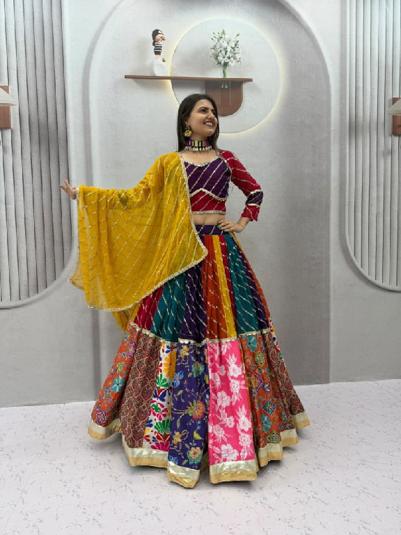 TAPI CREATION D.NO 347 WHOLESALE READYMADE FOX GEORGETTE NAVRATRI VINTAGE CHANIYA CHOLI FOR EXPORT