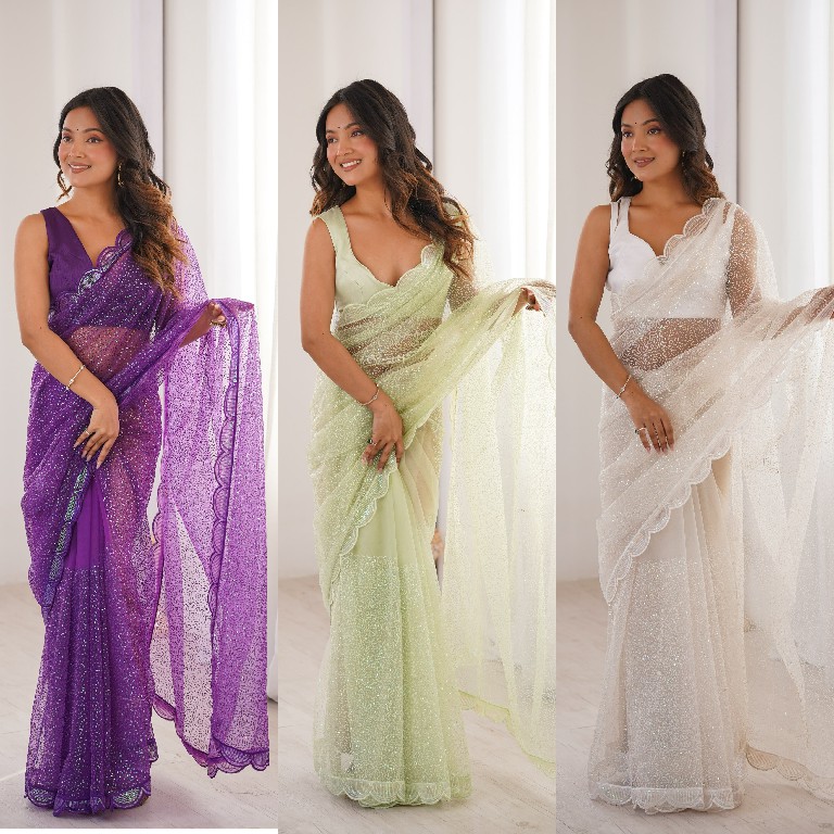 SP SERIES D.NO SP-90 WHOLESALE HEAVY SOFT NET ELEGANCE INDIAN SAREES FOR WOMEN SUPPLIER