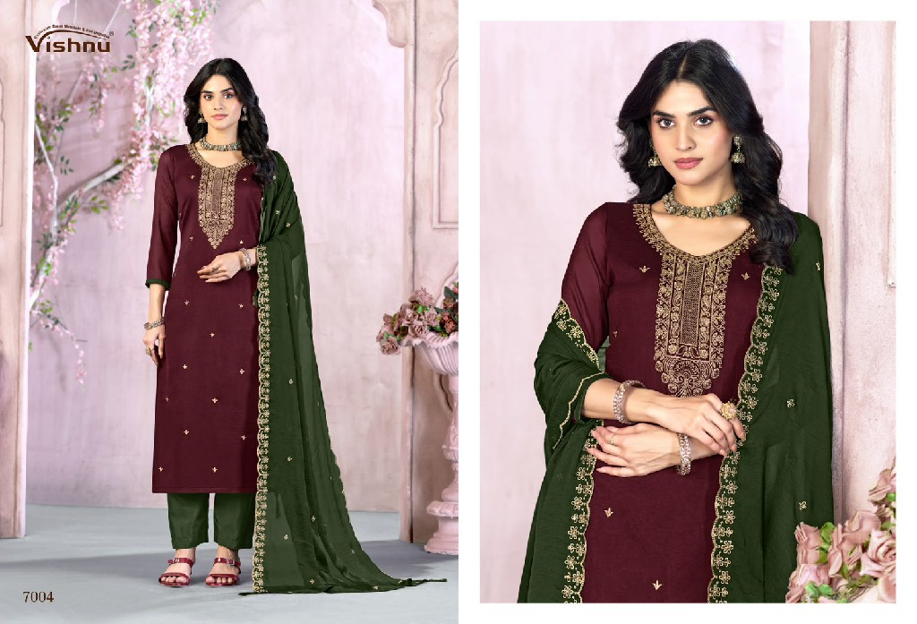 VISHNU FEMINA WHOLESALE RANGOLI CRUSH FASHIONABLE UNSTITCH SALWAR SUITS EXPORTER