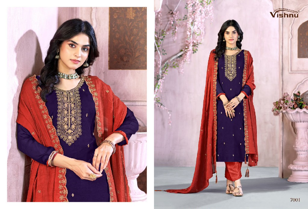 VISHNU FEMINA WHOLESALE RANGOLI CRUSH FASHIONABLE UNSTITCH SALWAR SUITS EXPORTER