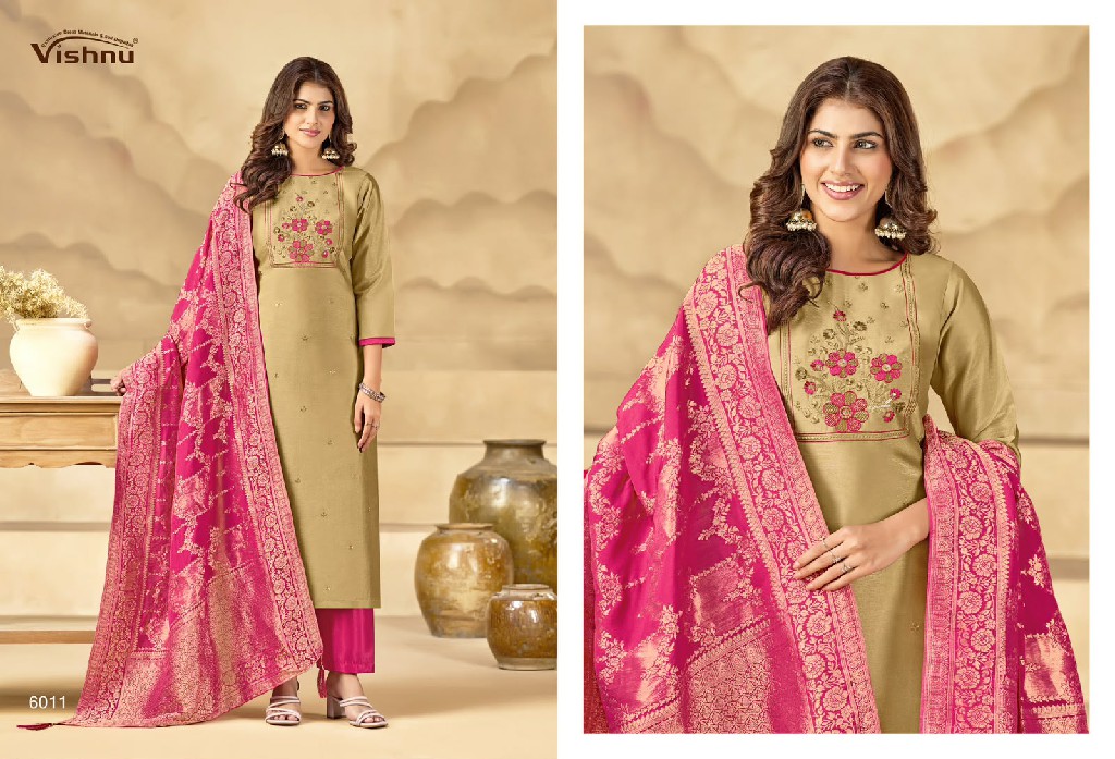 VISHNU SUBHIKSHA WHOLESALE BARSANA SIMMER CLASSY LOOK UNSTITCH SALWAR SUITS SUPPLIER