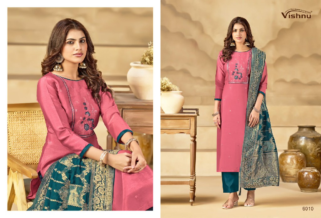 VISHNU SUBHIKSHA WHOLESALE BARSANA SIMMER CLASSY LOOK UNSTITCH SALWAR SUITS SUPPLIER