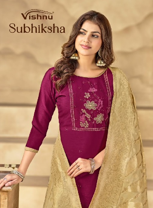 VISHNU SUBHIKSHA WHOLESALE BARSANA SIMMER CLASSY LOOK UNSTITCH SALWAR SUITS SUPPLIER