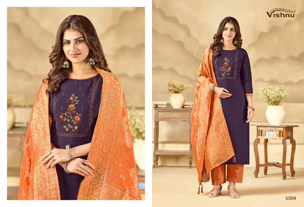 VISHNU SUBHIKSHA WHOLESALE BARSANA SIMMER CLASSY LOOK UNSTITCH SALWAR SUITS SUPPLIER