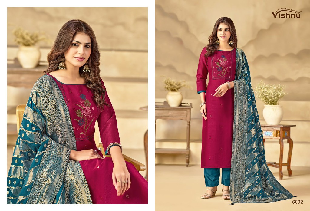 VISHNU SUBHIKSHA WHOLESALE BARSANA SIMMER CLASSY LOOK UNSTITCH SALWAR SUITS SUPPLIER