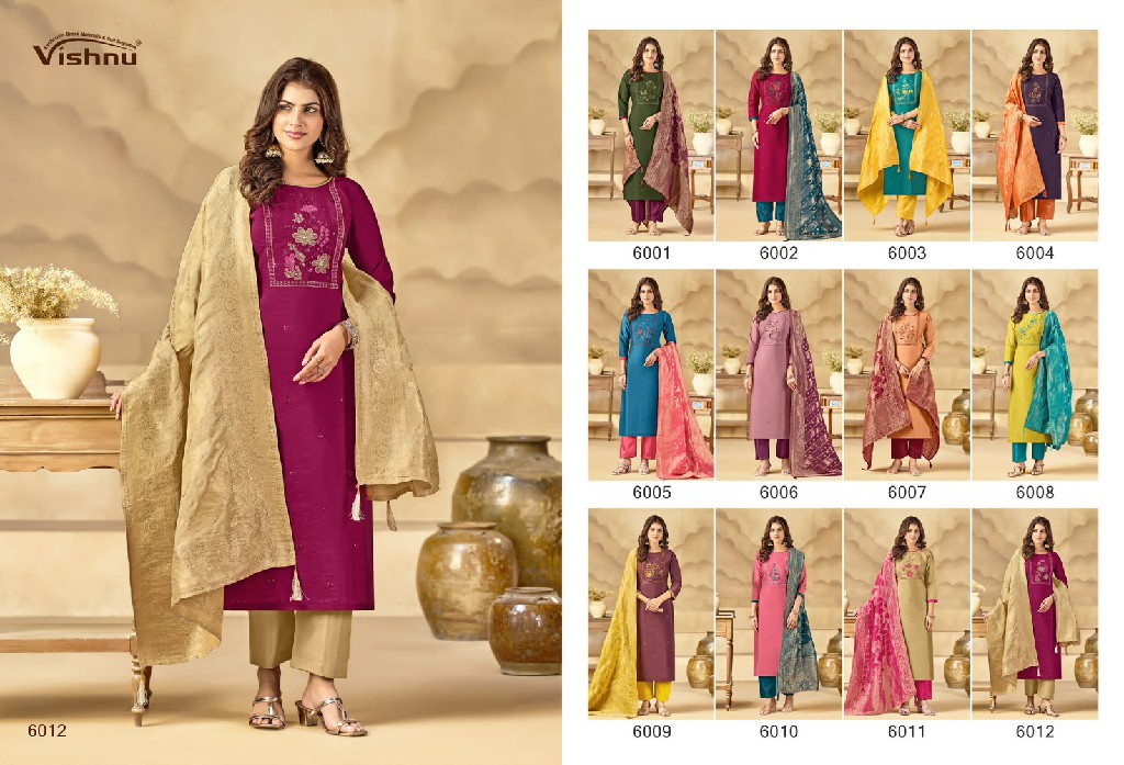 VISHNU SUBHIKSHA WHOLESALE BARSANA SIMMER CLASSY LOOK UNSTITCH SALWAR SUITS SUPPLIER