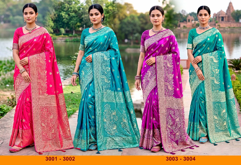 SAROJ CHANDRAKALA SATIN SAROSKI VOL 3 WHOLESALE SATIN SILK GORGEOUS LOOK INDIAN SAREES FOR WOMEN SUPPLIER