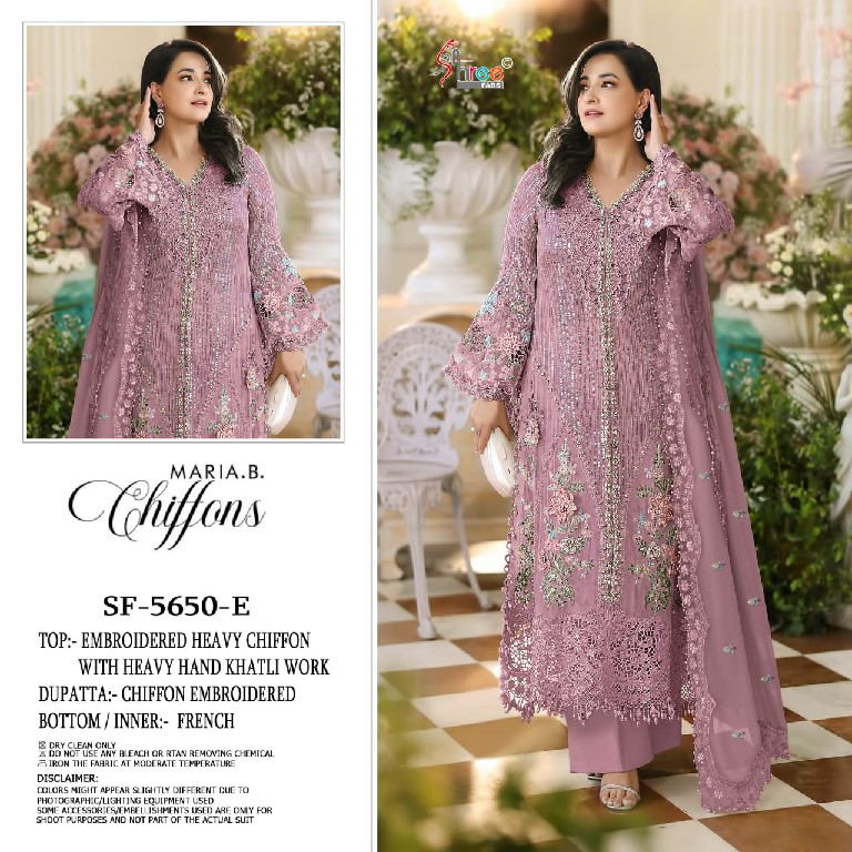 SHREE FABS D.NO 5650 WHOLESALE CHIFFON PAKISTANI ATTRACTIVE LOOK UNSTIYCH SALWAR SUITS EXPORTER