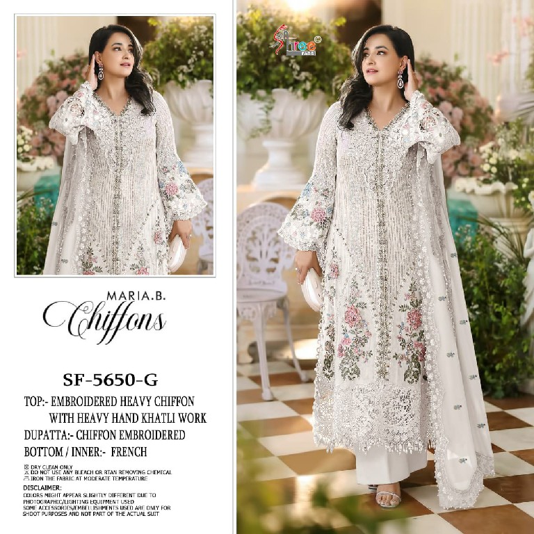 SHREE FABS D.NO 5650 WHOLESALE CHIFFON PAKISTANI ATTRACTIVE LOOK UNSTIYCH SALWAR SUITS EXPORTER