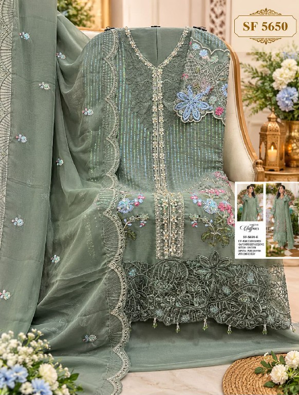 SHREE FABS D.NO 5650 WHOLESALE CHIFFON PAKISTANI ATTRACTIVE LOOK UNSTIYCH SALWAR SUITS EXPORTER