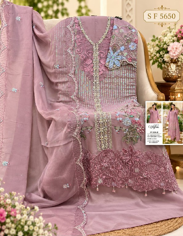 SHREE FABS D.NO 5650 WHOLESALE CHIFFON PAKISTANI ATTRACTIVE LOOK UNSTIYCH SALWAR SUITS EXPORTER