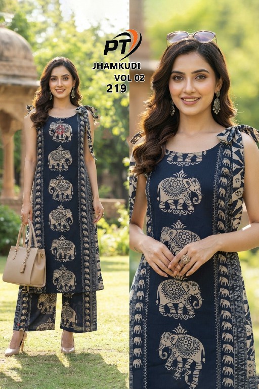 PADMAVATI TEXTILES JHAMKUDI VOL 2 WHOLESALE READYMADE VRTICAN STYLISH COMBO CORD SET FOR EXPORT