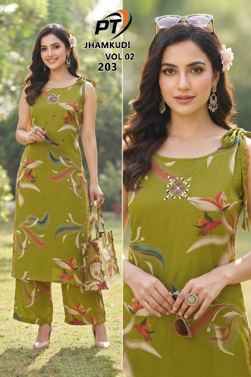 PADMAVATI TEXTILES JHAMKUDI VOL 2 WHOLESALE READYMADE VRTICAN STYLISH COMBO CORD SET FOR EXPORT