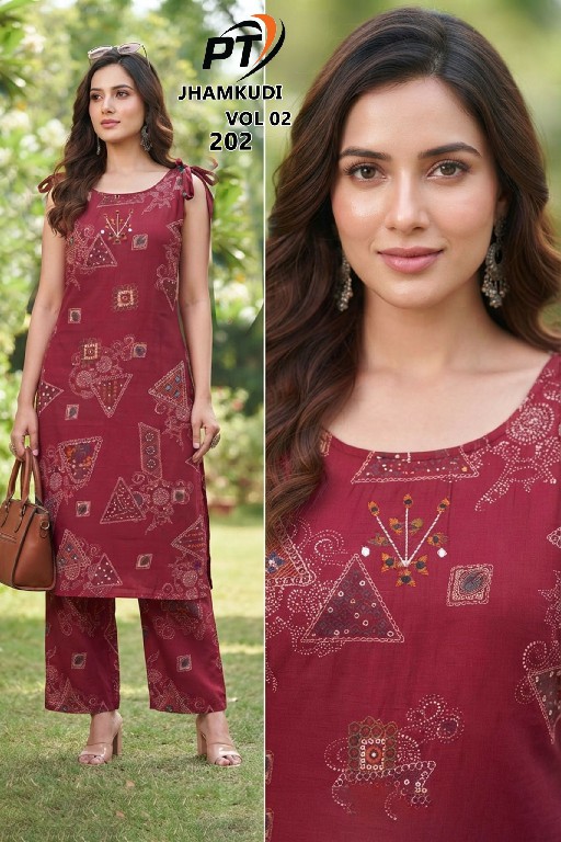 PADMAVATI TEXTILES JHAMKUDI VOL 2 WHOLESALE READYMADE VRTICAN STYLISH COMBO CORD SET FOR EXPORT
