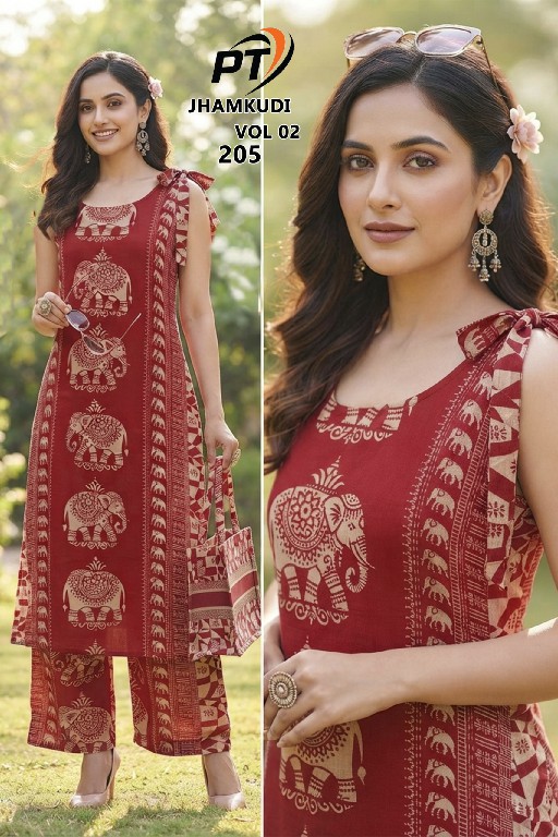 PADMAVATI TEXTILES JHAMKUDI VOL 2 WHOLESALE READYMADE VRTICAN STYLISH COMBO CORD SET FOR EXPORT