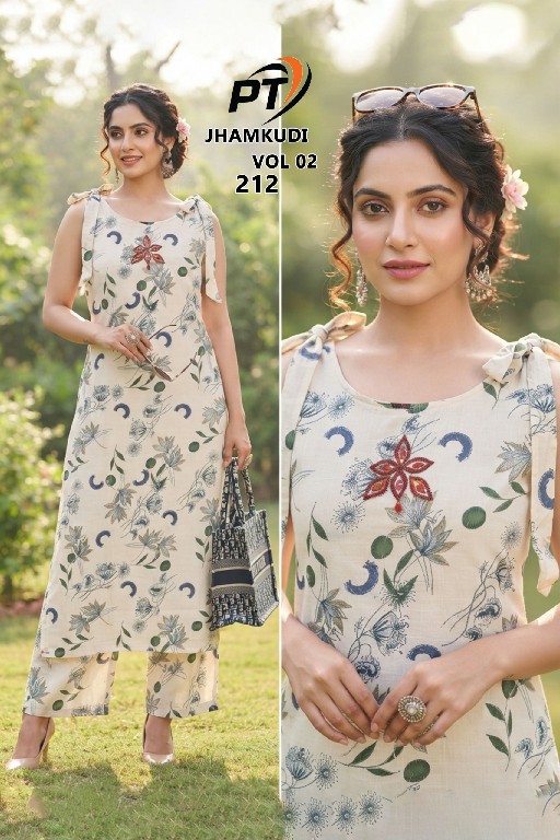 PADMAVATI TEXTILES JHAMKUDI VOL 2 WHOLESALE READYMADE VRTICAN STYLISH COMBO CORD SET FOR EXPORT