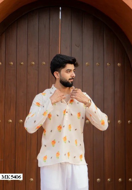 MAHOTSAV MENS SHORT KURTA VOL 3 WHOLESALE READYMADE FESTIVE WEAR SHORT KURTA FOR MENS ONLINE