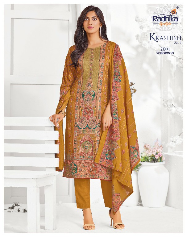 RADHIKA LIFESTYLE KKASHISH VOL 2 WHOLESALE READYMADE JAM WITH WORK BIG SIZE 3 PCS SUITS EXPORTER