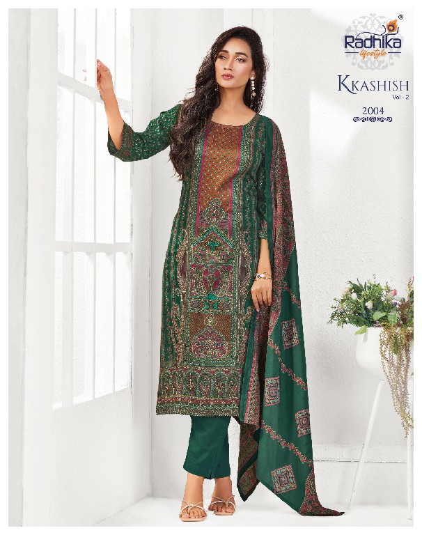RADHIKA LIFESTYLE KKASHISH VOL 2 WHOLESALE READYMADE JAM WITH WORK BIG SIZE 3 PCS SUITS EXPORTER
