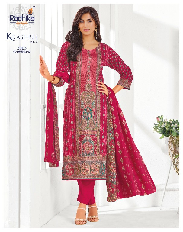 RADHIKA LIFESTYLE KKASHISH VOL 2 WHOLESALE READYMADE JAM WITH WORK BIG SIZE 3 PCS SUITS EXPORTER