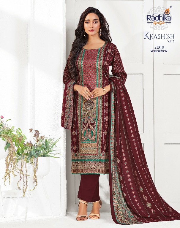 RADHIKA LIFESTYLE KKASHISH VOL 2 WHOLESALE READYMADE JAM WITH WORK BIG SIZE 3 PCS SUITS EXPORTER