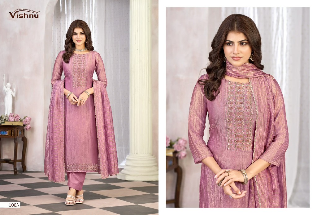 VISHNU SURKHIYAAH WHOLESALE SALSA SILK TRENDING DESIGN UNSTITCH SALWAR SUITS EXPORTER