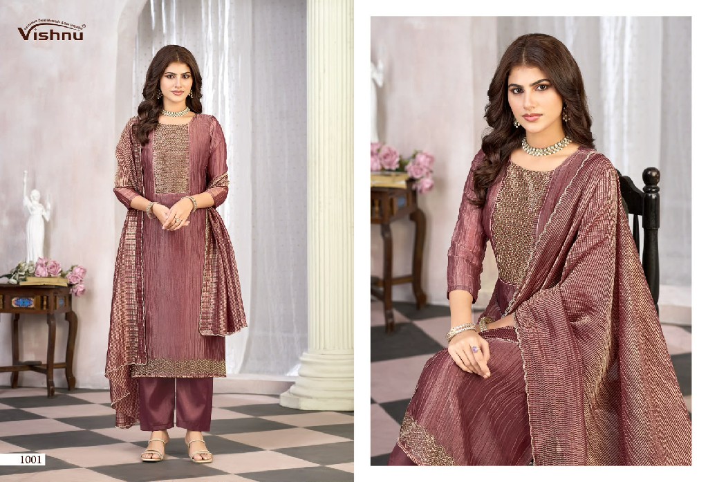 VISHNU SURKHIYAAH WHOLESALE SALSA SILK TRENDING DESIGN UNSTITCH SALWAR SUITS EXPORTER