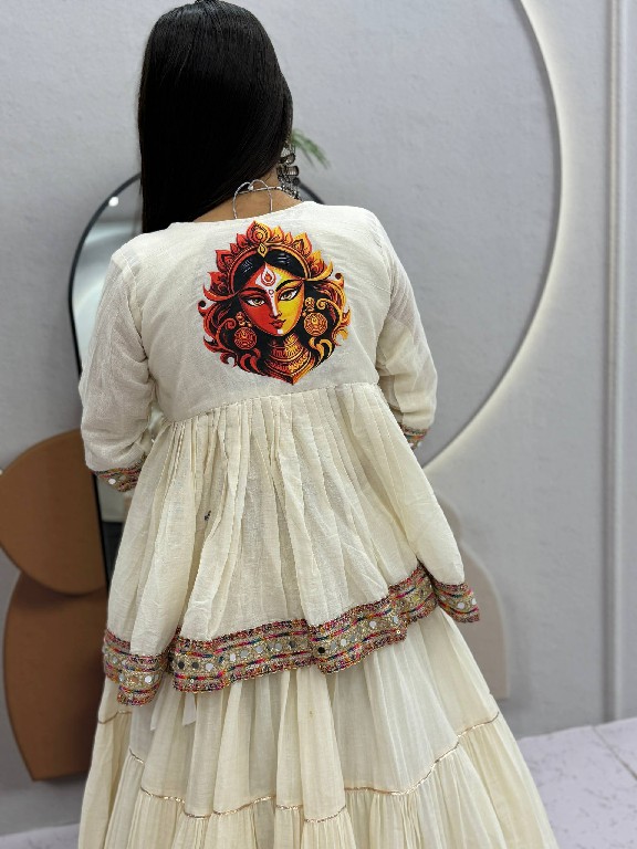 PRISHA CREATION D.NO PC-605 WHOLESALE READYMADE COTTON NAVRATRI SPECIAL KEDIYA STYLE LEHENGA CHOLI FOR EXPORT