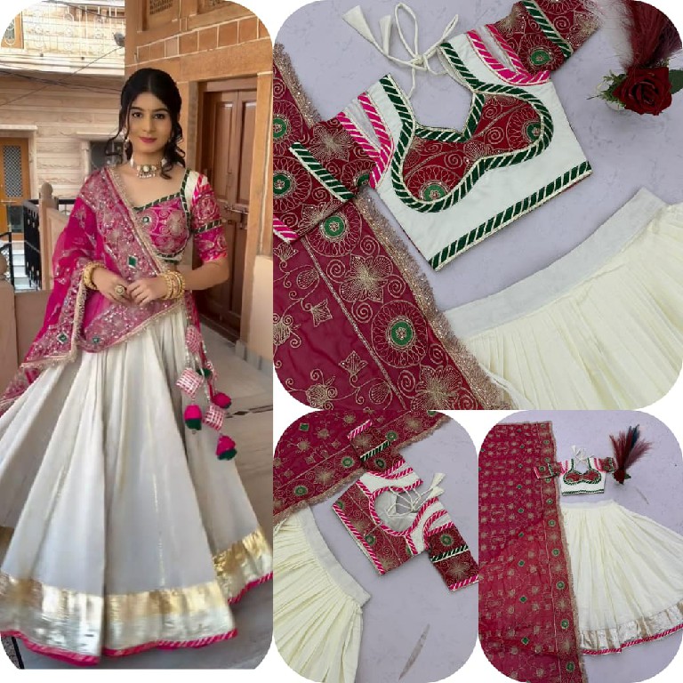 TAPI CREATION D.NO 325 WHOLESALE READYMADE ROMAN SILK NAVRATRI STYLE AMAZING LEHENGA CHOLI FOR EXPORT
