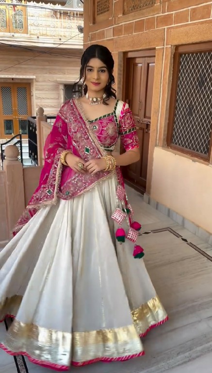 TAPI CREATION D.NO 325 WHOLESALE READYMADE ROMAN SILK NAVRATRI STYLE AMAZING LEHENGA CHOLI FOR EXPORT