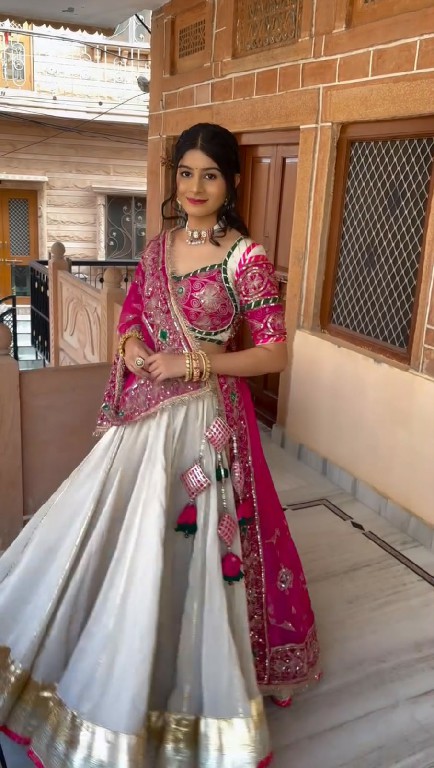 TAPI CREATION D.NO 325 WHOLESALE READYMADE ROMAN SILK NAVRATRI STYLE AMAZING LEHENGA CHOLI FOR EXPORT